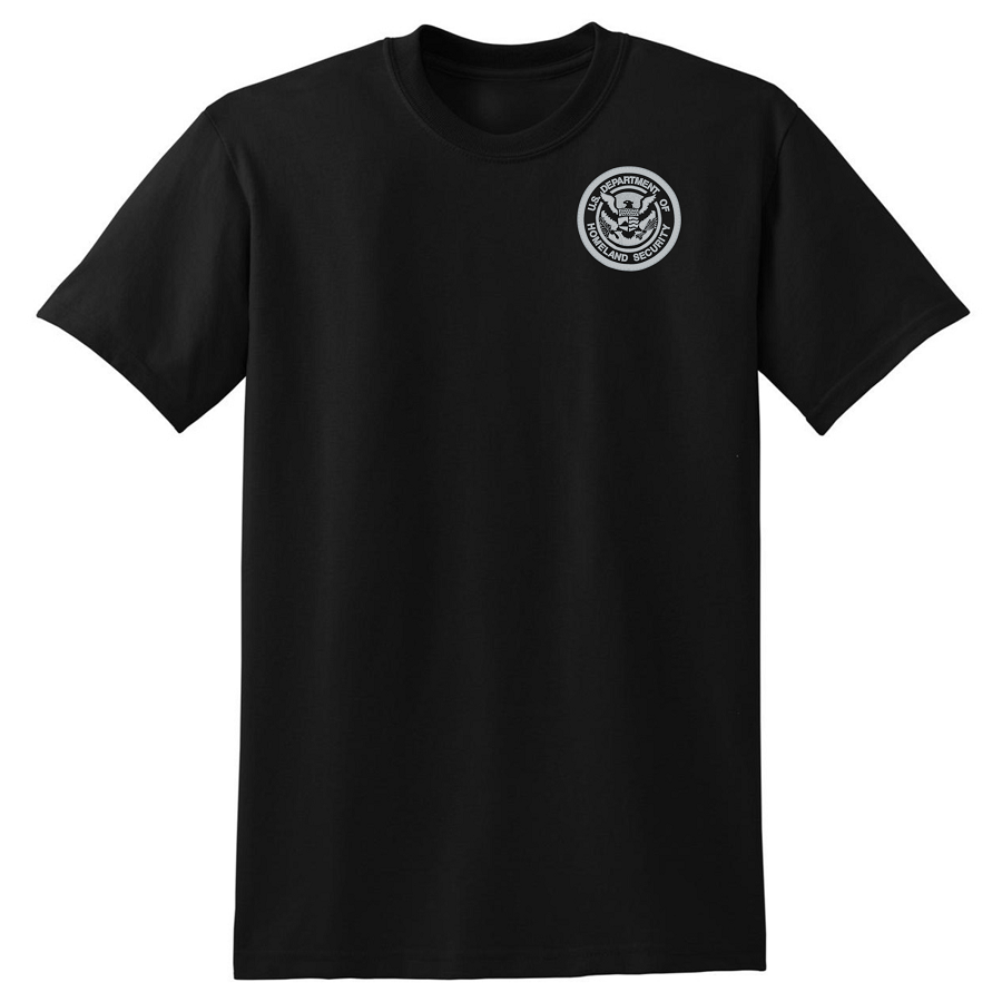 (image for) Dept. of Homeland Security Tee S/S Black & Gray Logo